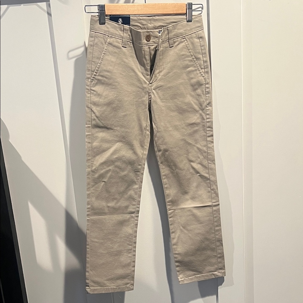 IZOD Flat Front Khaki Pants Size 8 NWT